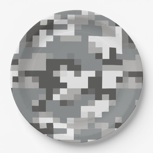 Teller für das White and Gray Digital Camouflage P (Vorderseite)