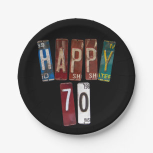 Teller für den 70. Geburtstag