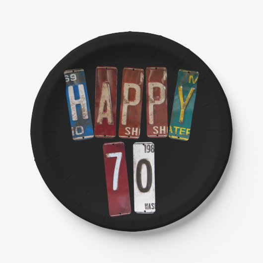 Teller für den 70. Geburtstag (Vorderseite)