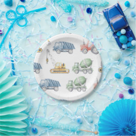 Teller für den Bau von Lkw-Birthday-Papier