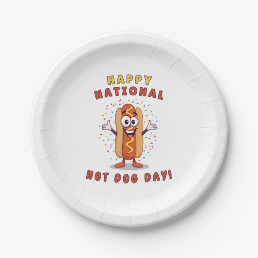 Teller für den Nationalen Hot Dog Tag (Vorderseite)