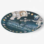 Teller für die Geburtstagsparty im Weltraum (Schrägansicht)