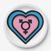 Teller für die Heart of Trans Pride Party (Vorderseite)
