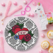 Teller für die Mama Vintag Schwarz/Weiß (Party)