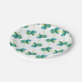 Teller für die Muster der Aquarellpalme (Schrägansicht)