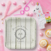 Teller für die roten Monogram-Polterabend (Party)