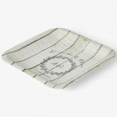 Teller für die roten Monogram-Polterabend (Gewinkelt)