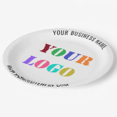 Teller für die Werbung mit Firmenlogo (Schrägansicht)