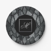 Teller für dunkelgraue Mosaikglaspapiere (Vorderseite)