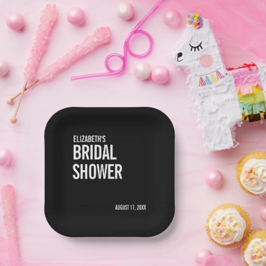 Teller für einfache Typografie-Brautparty (Party)