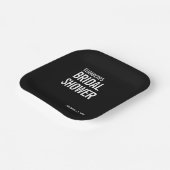 Teller für einfache Typografie-Brautparty (Gewinkelt)