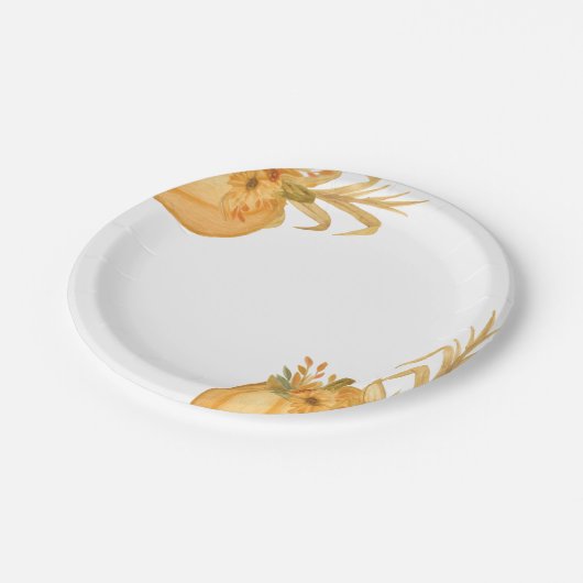 Teller für einfaches Pumpkin Fall (Schrägansicht)