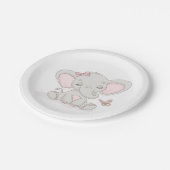 Teller für Elefanten und Schmetterlingspapiere (Schrägansicht)