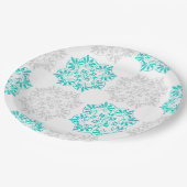 Teller für Extravagante Muster aus Aqua und Soft G (Schrägansicht)