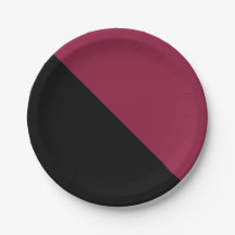 Teller für Farbblöcke (Schwarz und Berry Rot)