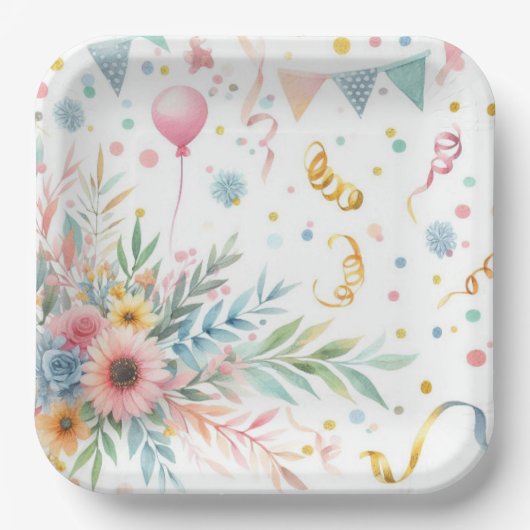 Teller für festes Blumengebäck - Teller (Vorderseite)