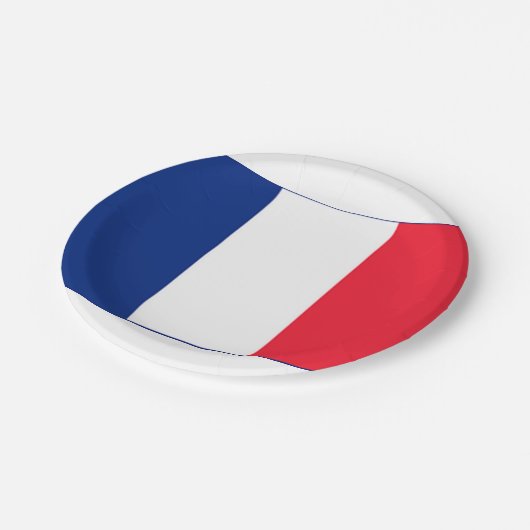 Teller für französisches Party (Schrägansicht)