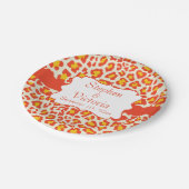Teller für gelbes Weißbuch aus Custom Leopard Oran (Schrägansicht)