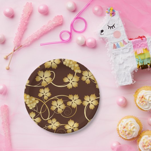 Teller für Grapevine Background Paper (Party)