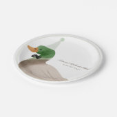 Teller für grünes Mallard-Entenpapier (Schrägansicht)
