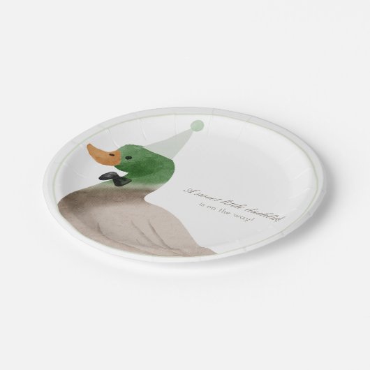 Teller für grünes Mallard-Entenpapier (Schrägansicht)