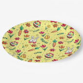 Teller für hellgelbes Ostermuster (Schrägansicht)