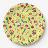 Teller für hellgelbes Ostermuster (Vorderseite)