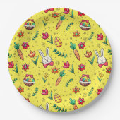 Teller für hellgelbes Ostermuster (Vorderseite)