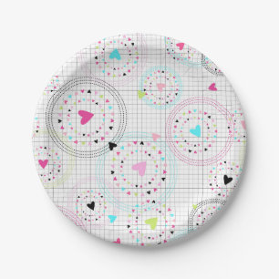 Teller für Herzpapier