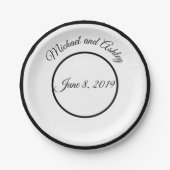 Teller für Hochzeitsbride und Bräutigam (Vorderseite)