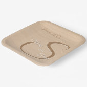 Teller für Hochzeitspapier aus Pine-Holz (Gewinkelt)