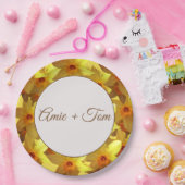 Teller für Hochzeitspapiere, gelbe Narzissen (Party)