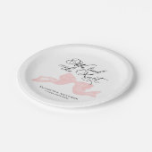Teller für Hochzeitspapiere | Pink Bow (Schrägansicht)