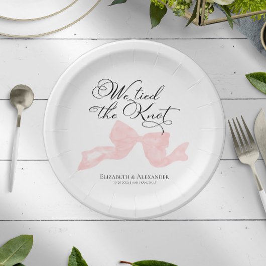 Teller für Hochzeitspapiere | Pink Bow