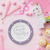 Teller für Hochzeitsskripte und lila Herzpapier (Party)