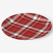 Teller für Kariertes rotes Papier (Schrägansicht)