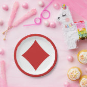 Teller für Kartenspielerpapiere - Diamant (Party)