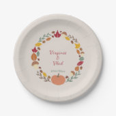 Teller für Kleider und Hochzeiten im Herbst (Vorderseite)