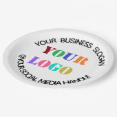 Teller für kundenspezifische Firmenlogos und Textf (Schrägansicht)