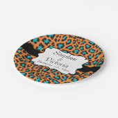 Teller für kundenspezifisches Leopard Orange Black (Schrägansicht)
