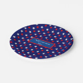 Teller für kundenspezifisches Papier - Rot- und We (Schrägansicht)