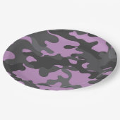 Teller für lila und graue Camouflage-Papiere (Schrägansicht)