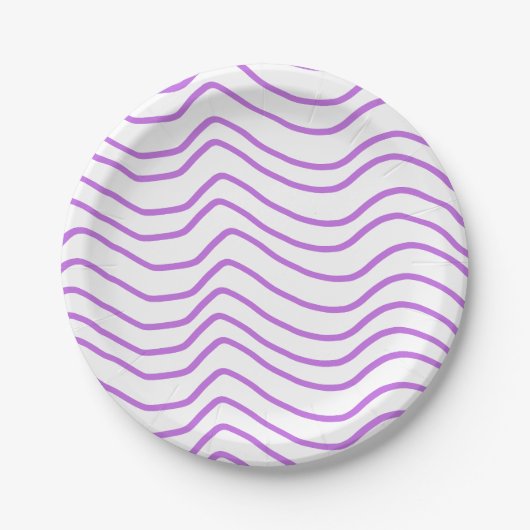 Teller für lila Wavy Line-Papiere (Vorderseite)