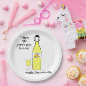 Teller für Limoncello-Abendessen mit Zitronen (Party)