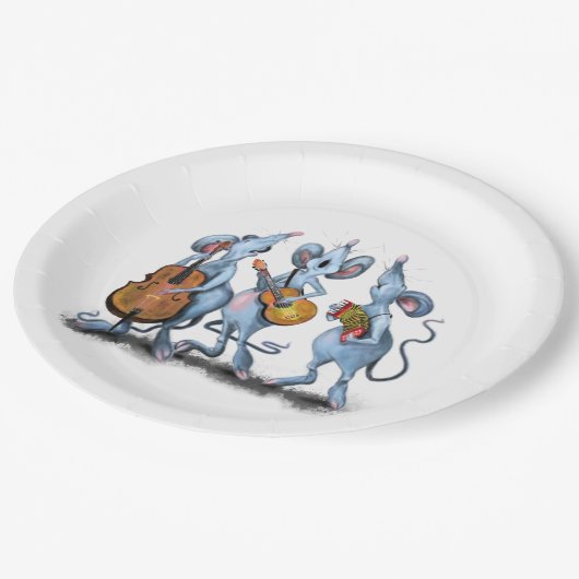 Teller für Mausband-Papiere Spaß (Schrägansicht)