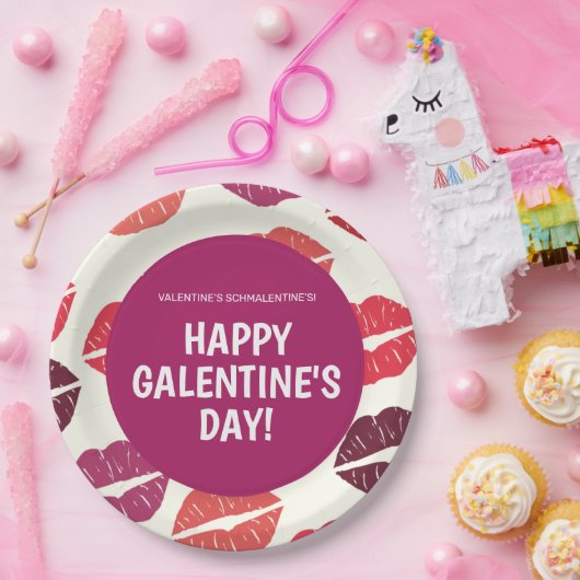 Teller für moderne Lipstick-Galentine (Party)