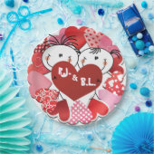 Teller für Monogrammierte Herzpapiere (Party)