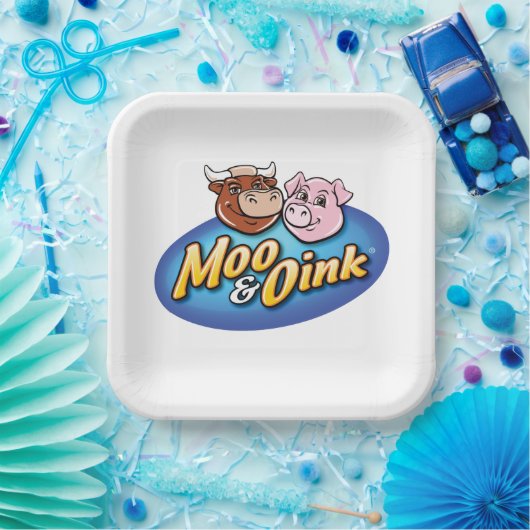 Teller für Moo- und Oink-Papiere (Party)