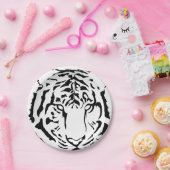 Teller für Nahe Papiere aus Schwarz und Weiß (Party)