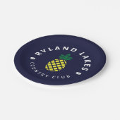 Teller für Navy-Paper - Ananas (Schrägansicht)